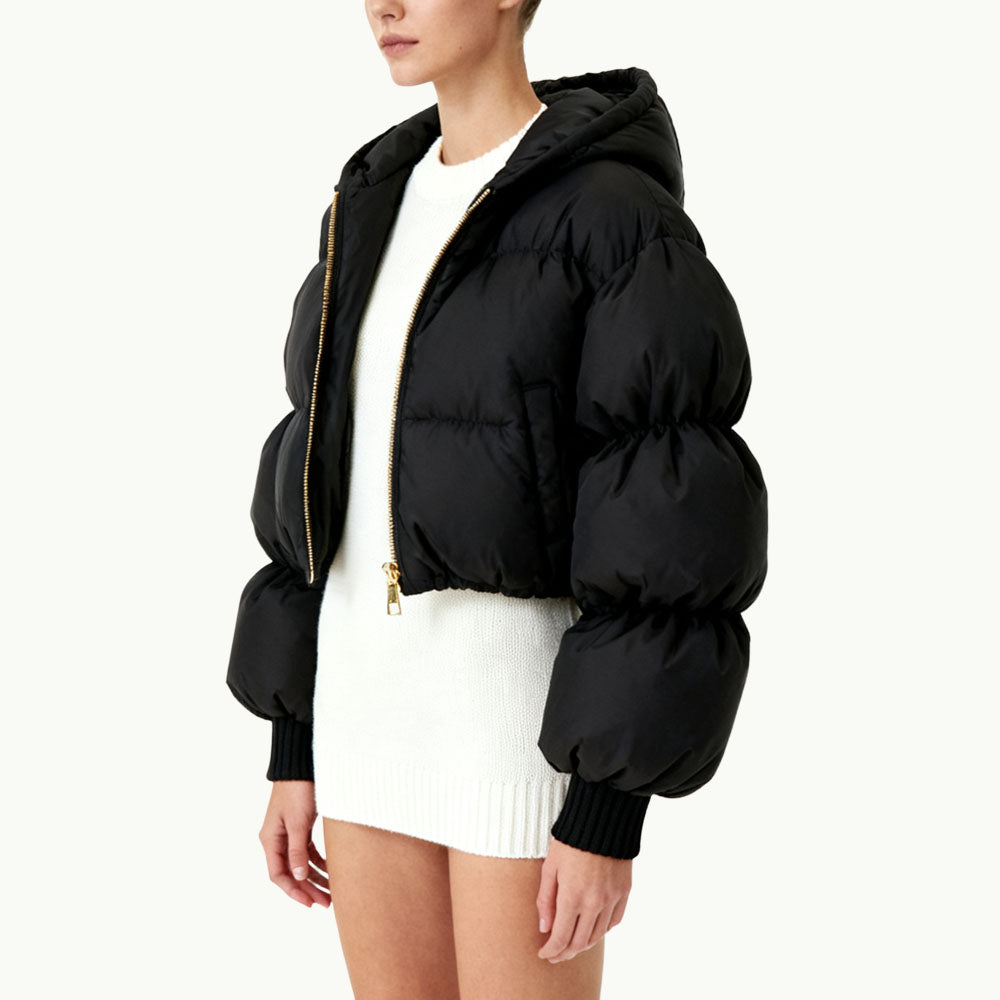 Hooded Women's Edgy Warm Outerwear