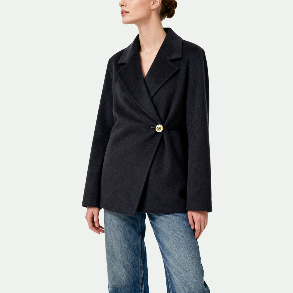 Minimalist Design Single-Button Women's Elegant Commuting Blazer-Style Coat