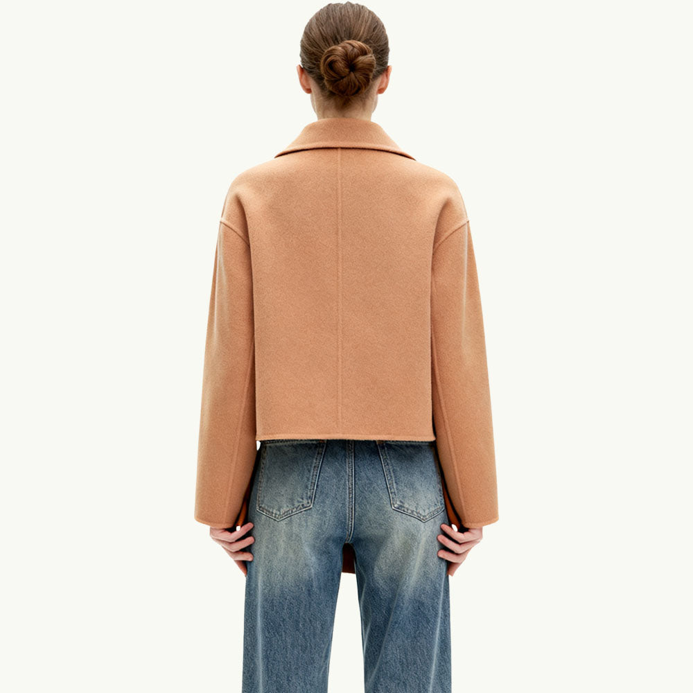 Single-Button Women's Classic Elegant Blazer-Collar Outerwear