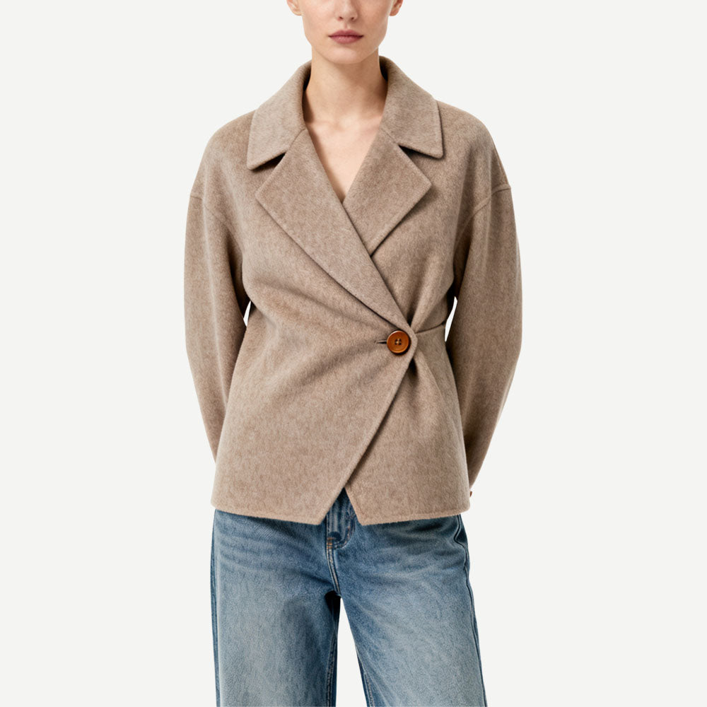 Single-Button Women's Elegant Commuting Blazer-Style Outerwear