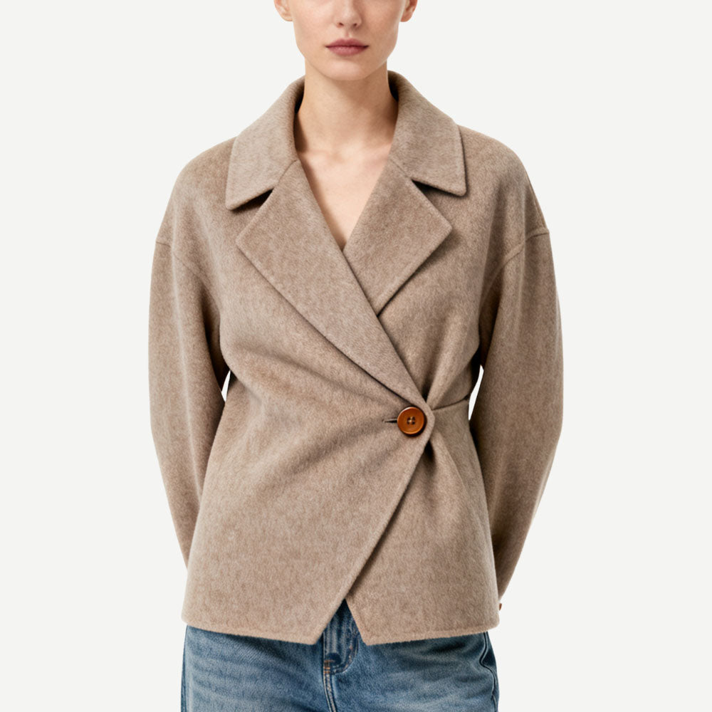 Single-Button Women's Elegant Commuting Blazer-Style Outerwear