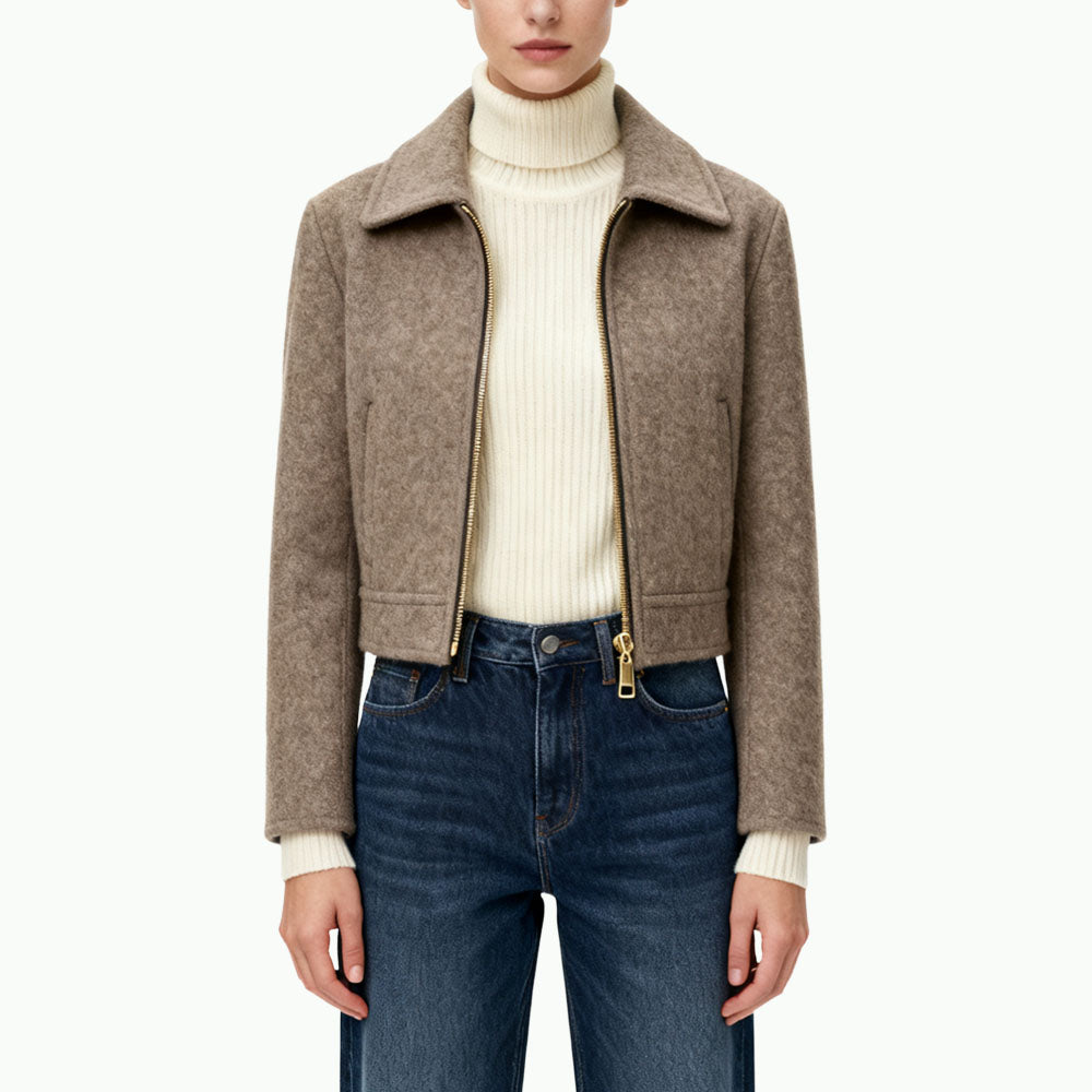 Zip Women's Minimalist-Style Jacket