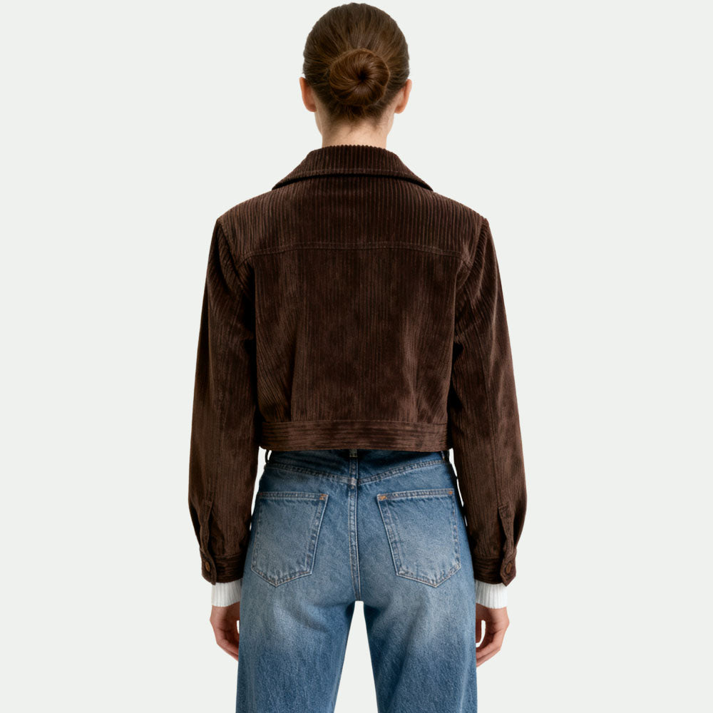 Single-Row Button Women's Retro Jacket