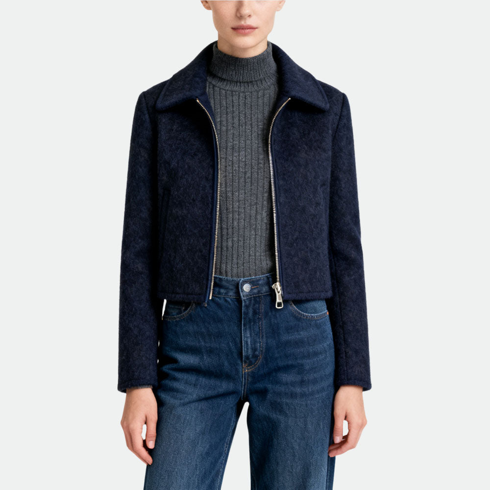 Zip Women's Minimalist-Style Outerwear