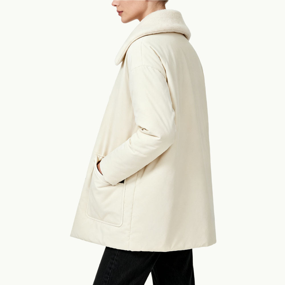 Single-Row Button Women's Fashion Warm Jacket