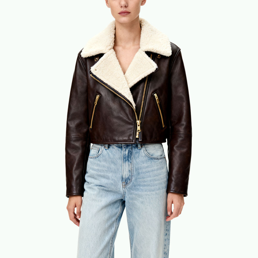 Women's Retro-Style Biker Jacket