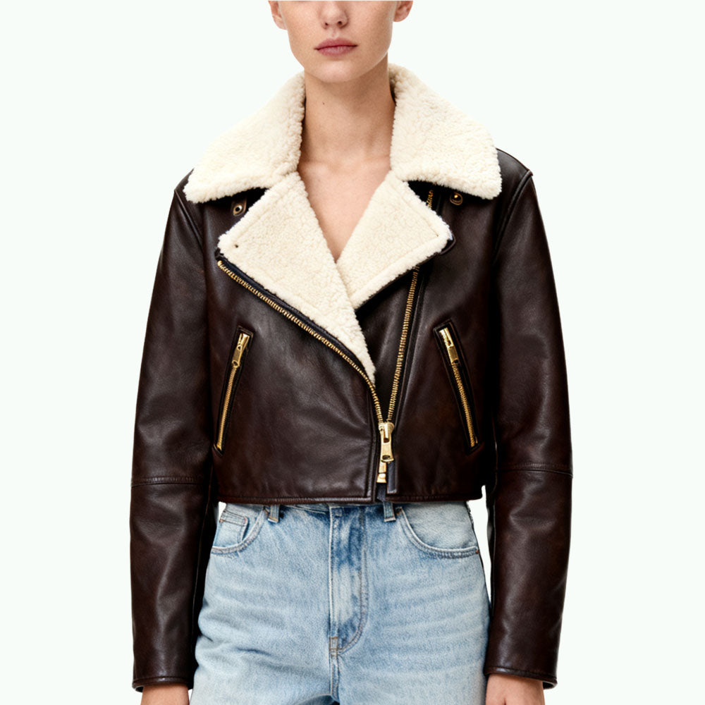 Women's Retro-Style Biker Jacket