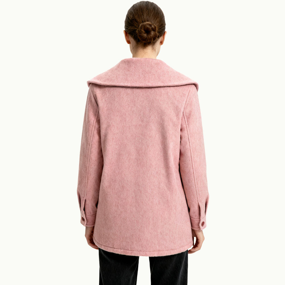 Wide Lapel Buttoned Women's Retro Sweet Outerwear