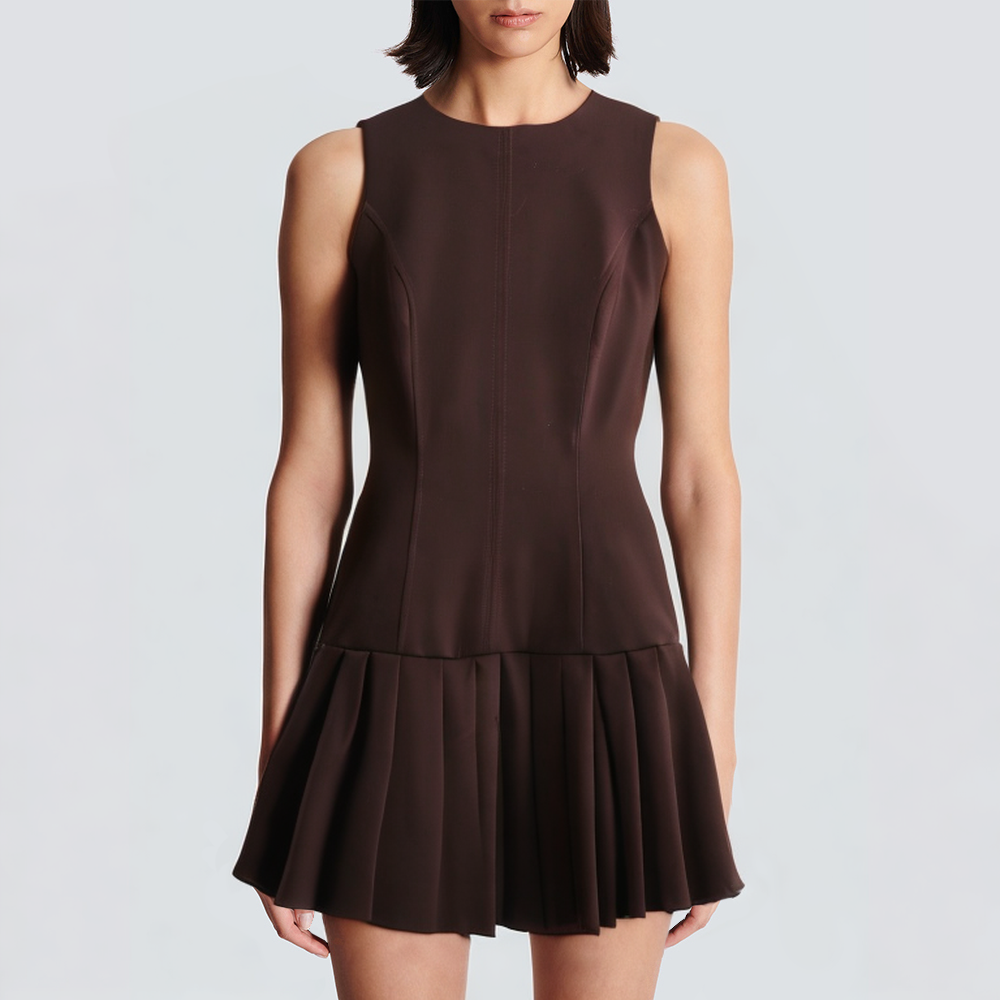 Round neck sleeveless elegant short dress