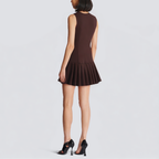 Round neck sleeveless elegant short dress