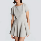 Casual round neck short sleeve short dress