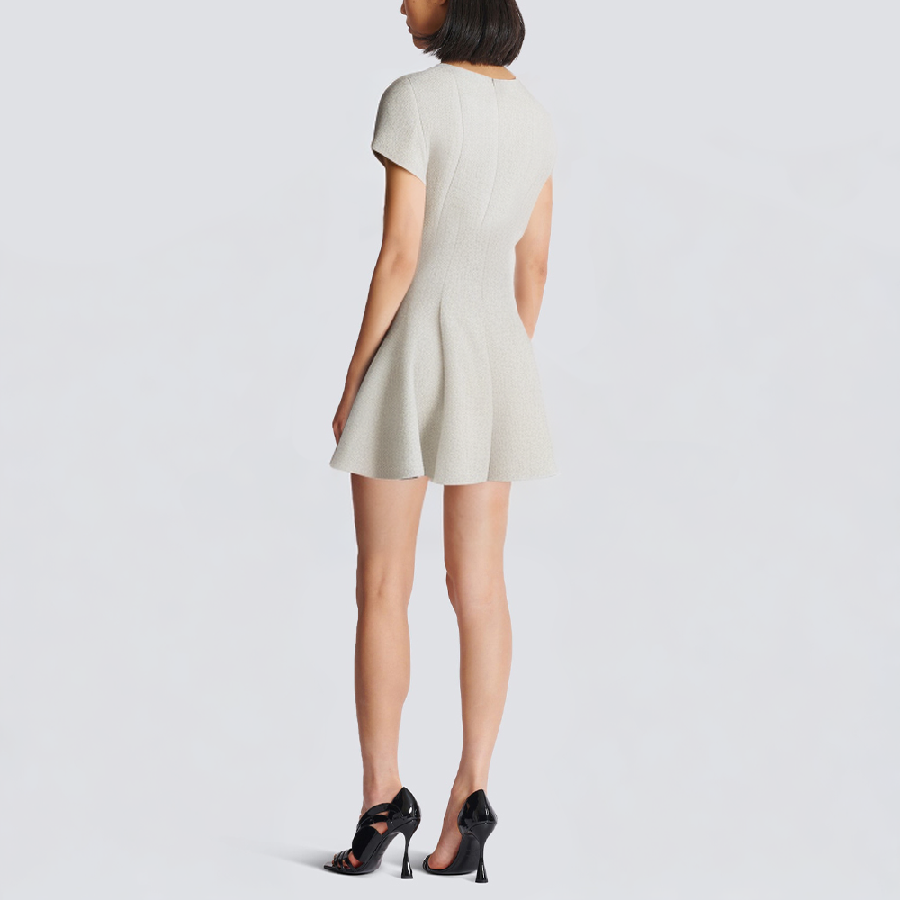 Casual round neck short sleeve short dress