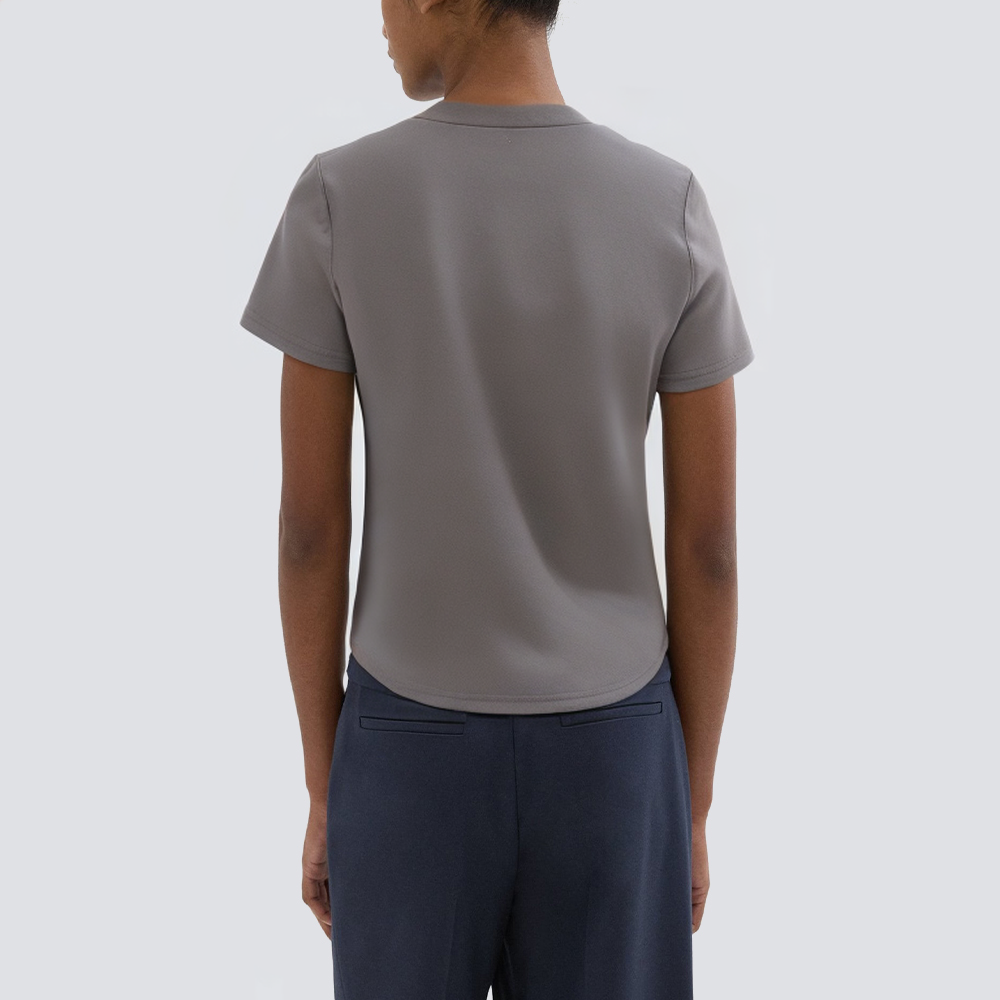 V-neck short-sleeved casual slim fit women's T-shirt