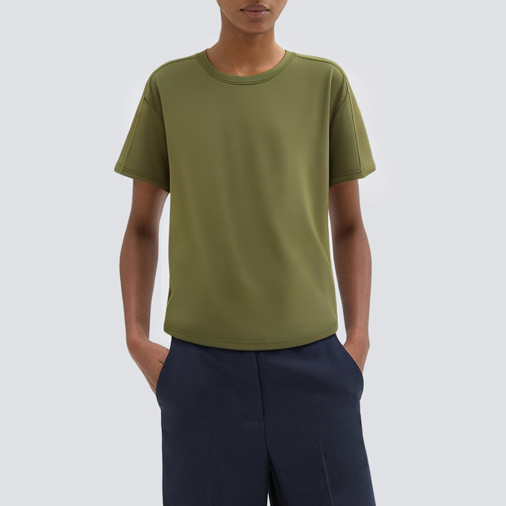 Casual round neck half sleeve women's T-shirt