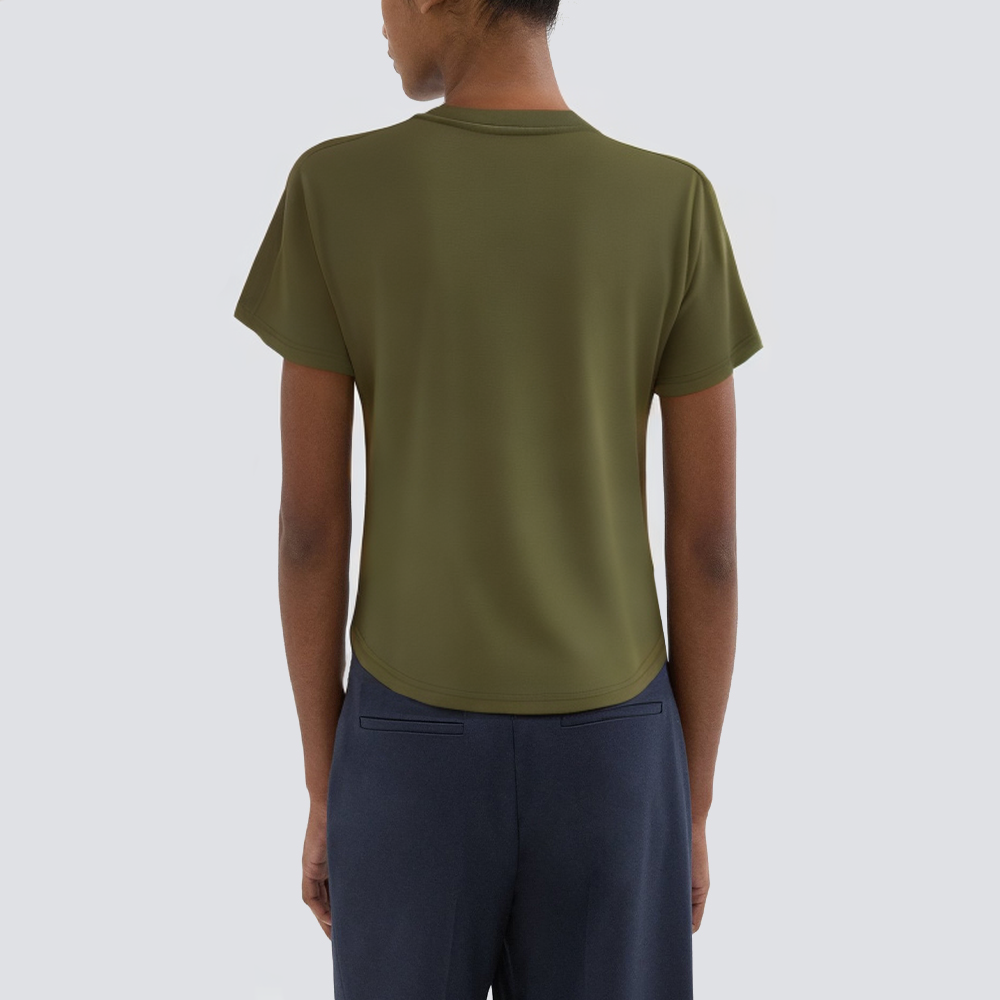 Casual round neck half sleeve women's T-shirt