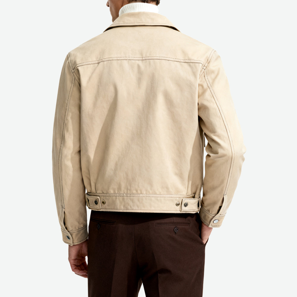 Multi-Pocket Lapel Men's Retro Fashionable Outerwear