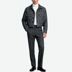 Multi-Pocket Lapel Men's Retro High-End Outerwear