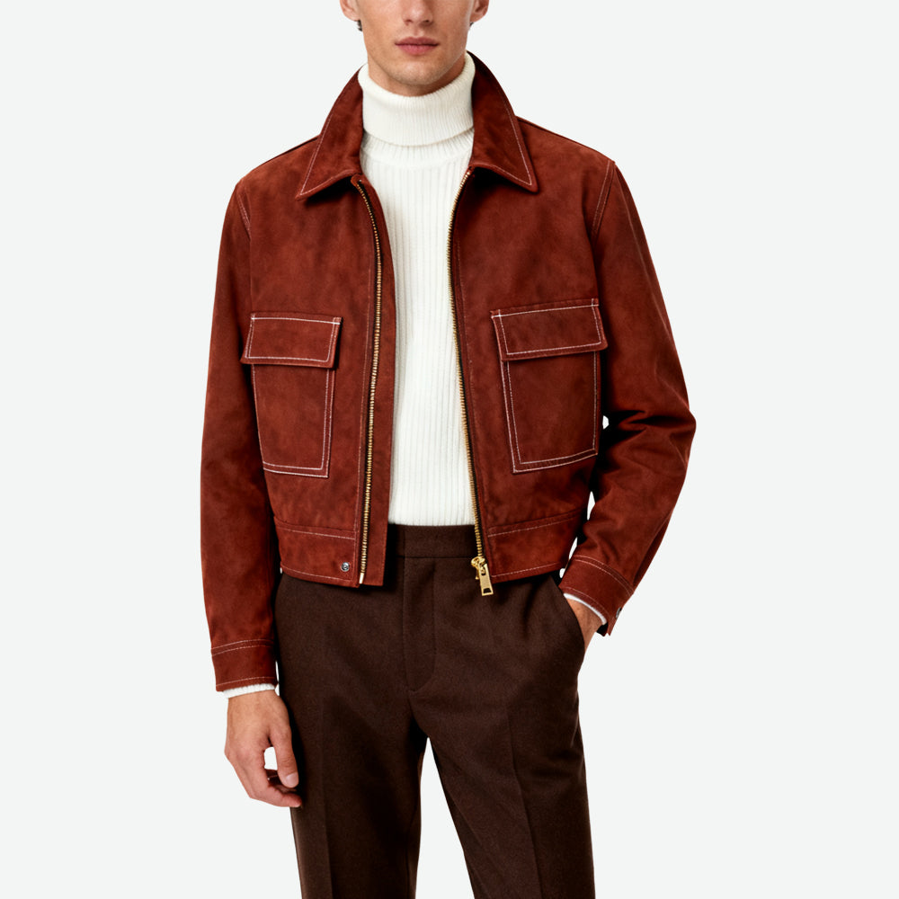 Lapel Jacket Men's Retro Fashionable Outerwear