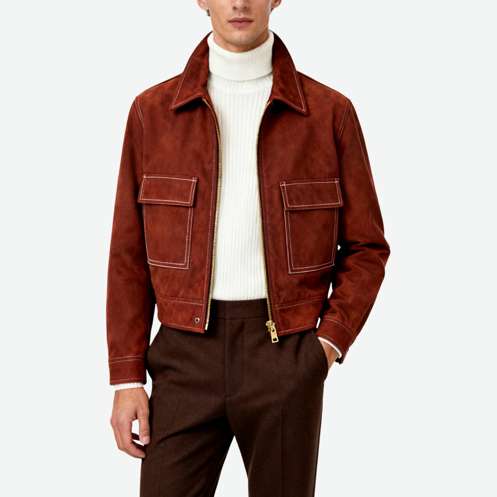 Lapel Jacket Men's Retro Fashionable Outerwear
