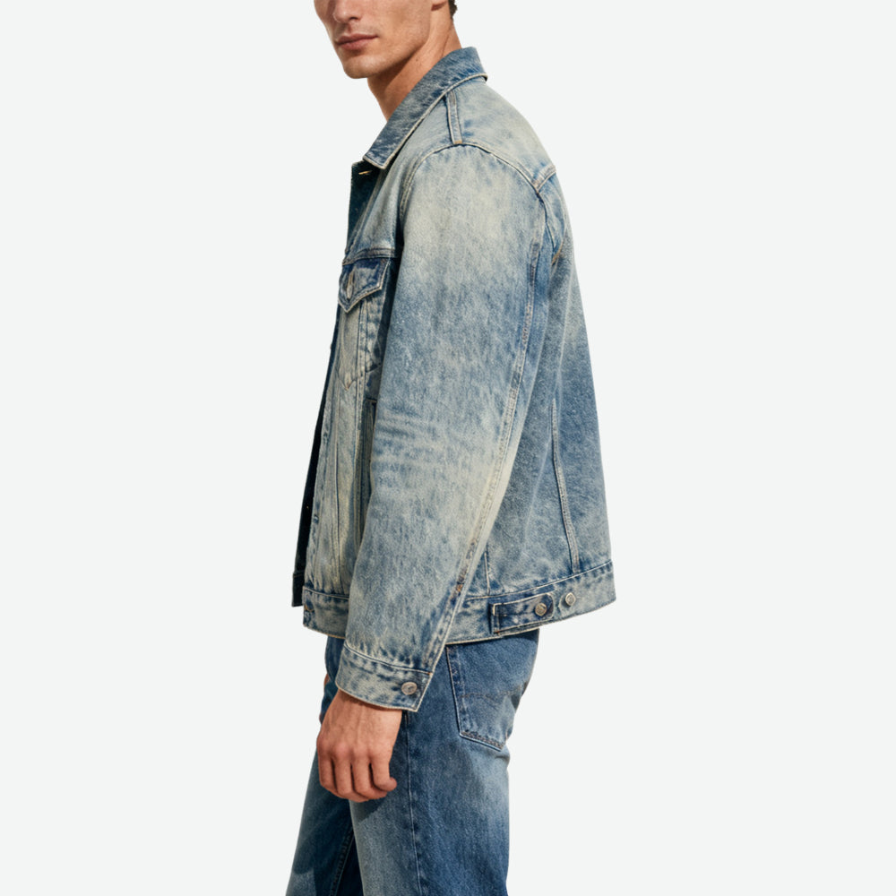 Classic Lapel Jacket Men's Retro Trendy Outerwear