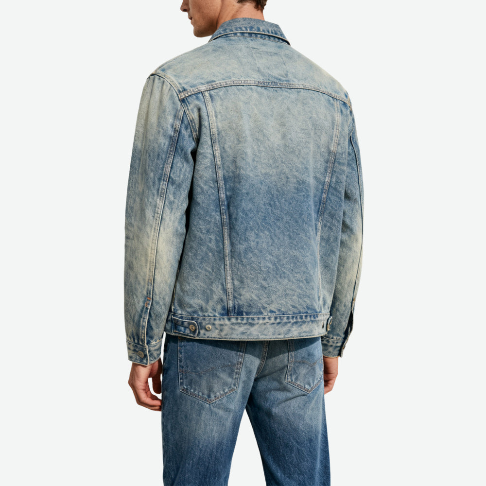 Classic Lapel Jacket Men's Retro Trendy Outerwear