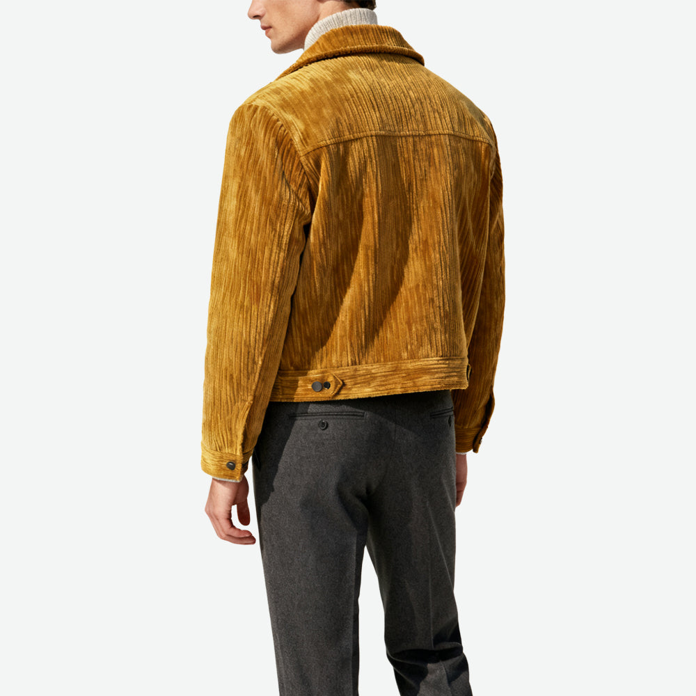 Lapel Jacket Multi-Pocket Men's Retro Fashionable Outerwear