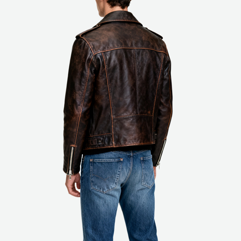 Biker-Style Men's Edgy Trendy Outerwear