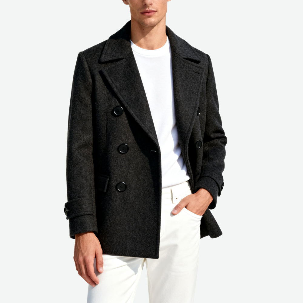 Double-Breasted Men's Classic High-End Outerwear