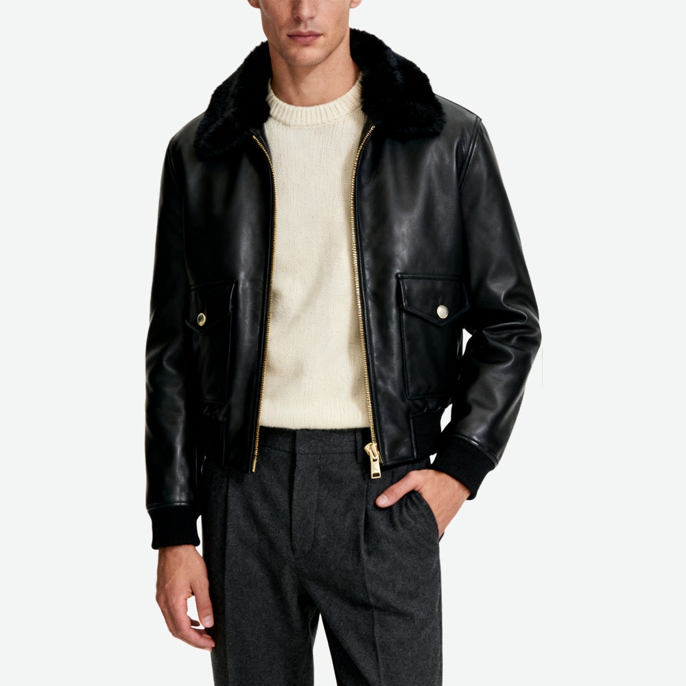 Bomber Jacket Men's Chic Retro Outerwear