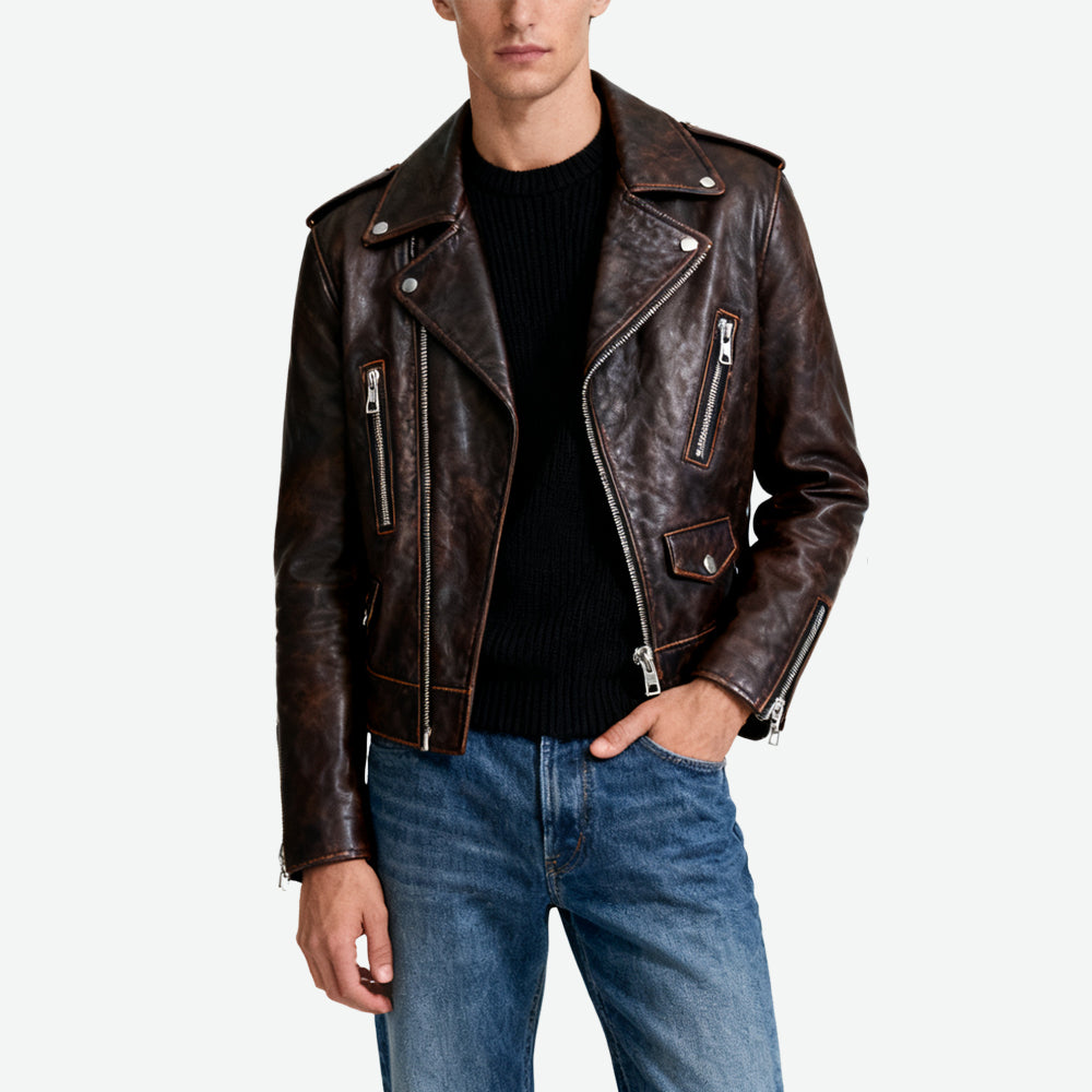 Biker-Style Men's Retro Cool Outerwear