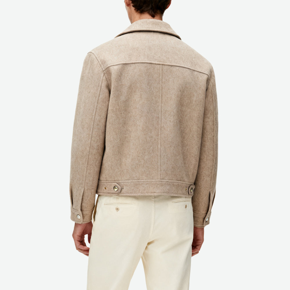 Metal-Button Pocket Lapel Men's Light Luxury Fashionable Outerwear
