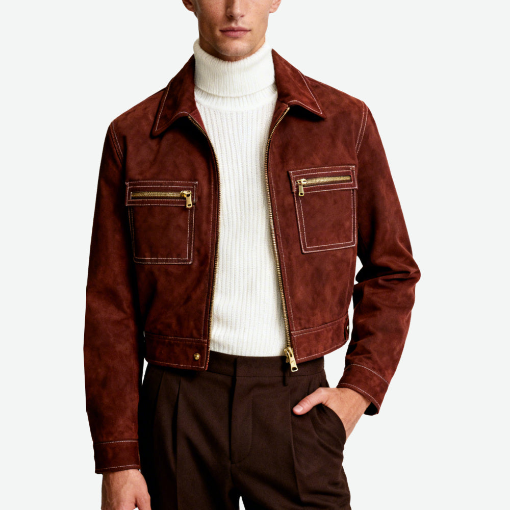 Zip-Pocket Men's Retro Stylish Outerwear