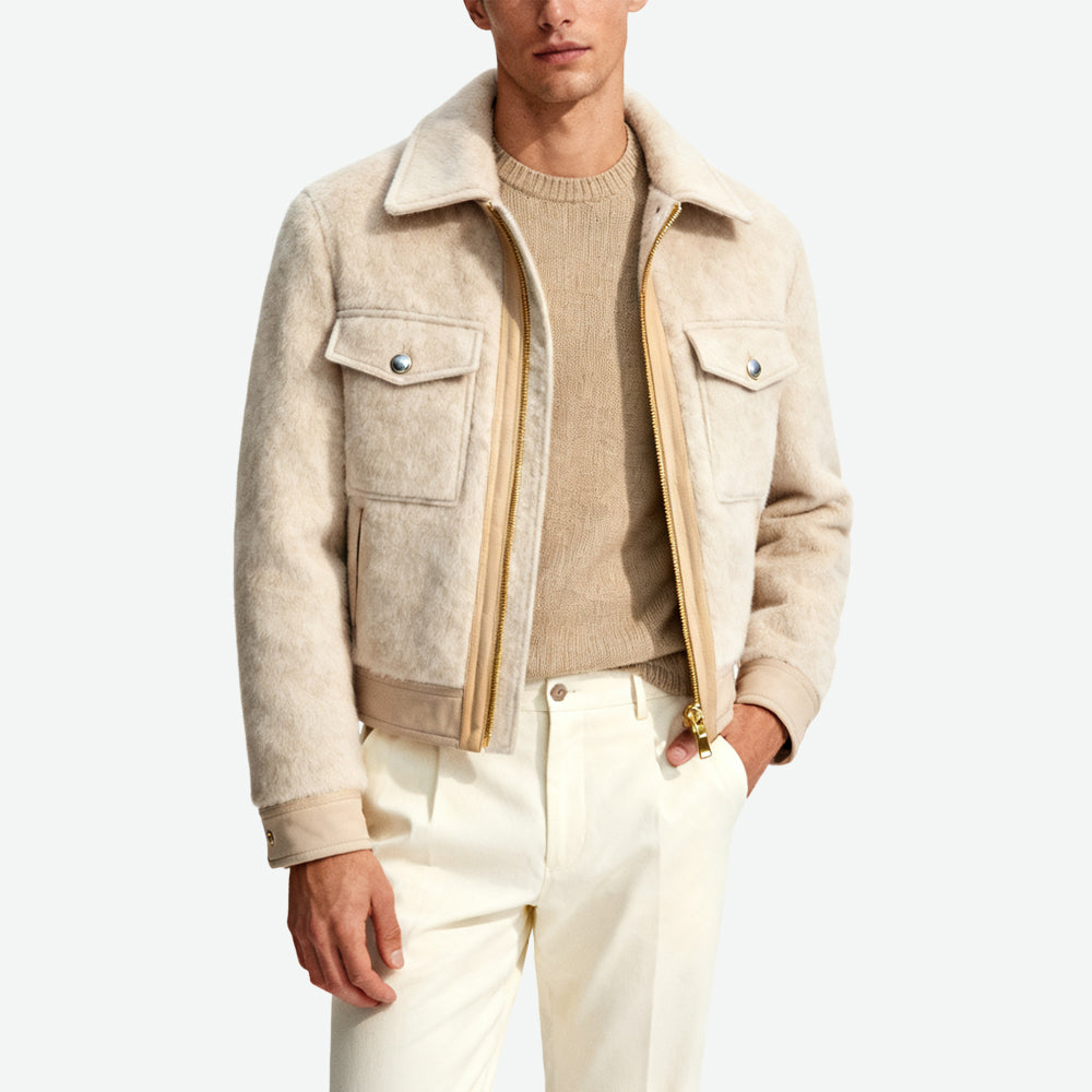 Men's High-End Fashionable Zip-Up Outerwear