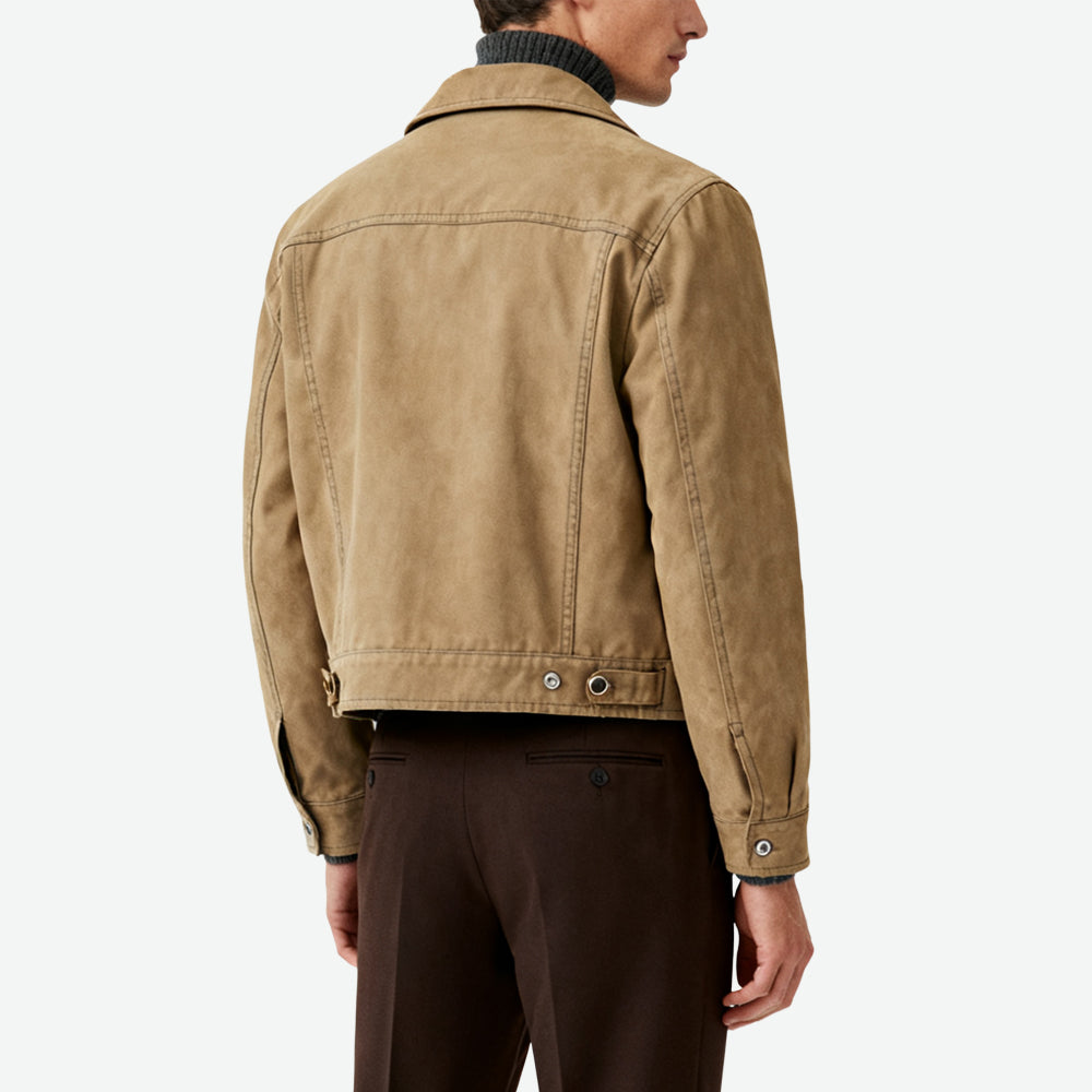 Utility-Style Multi-Pocket Men's Retro Fashionable Outerwear