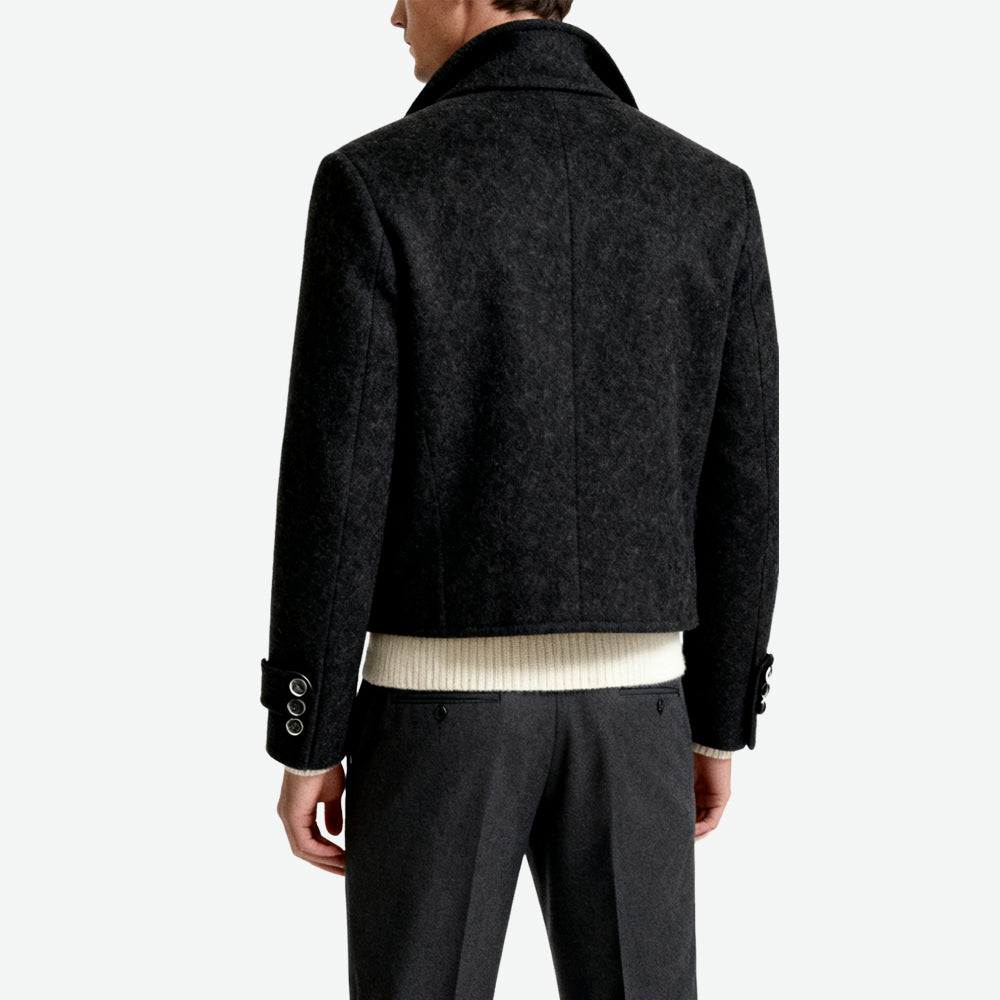Double-Breasted Men's Retro High-End Outerwear