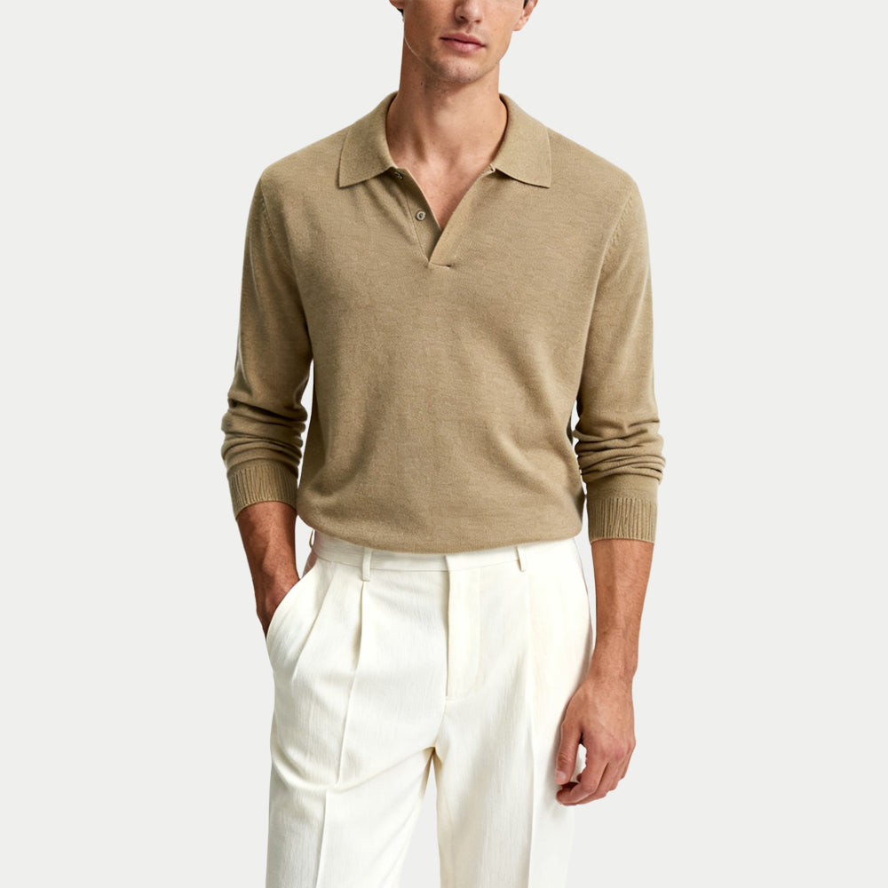 Daily Casual Men's Polo Collar Sweater