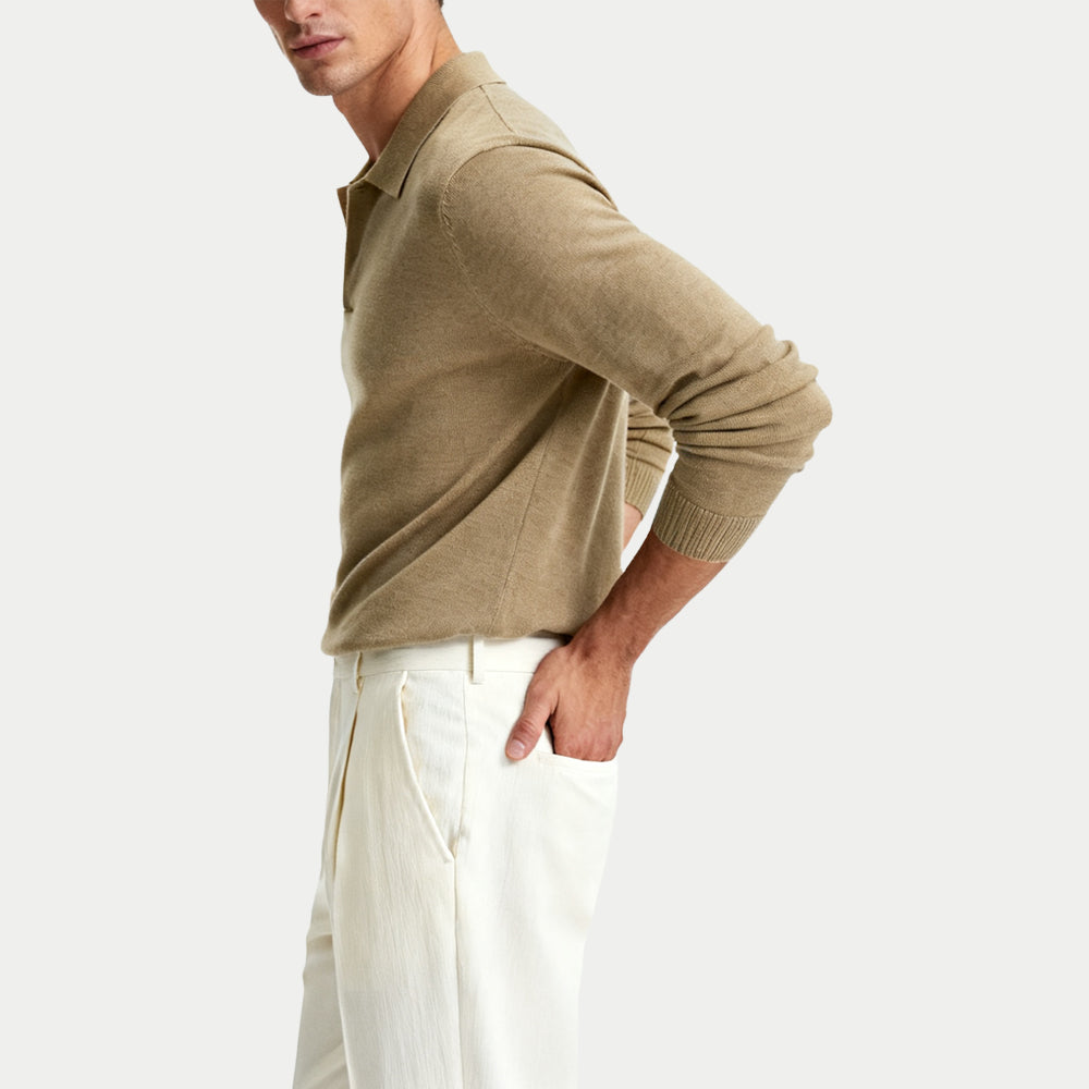 Daily Casual Men's Polo Collar Sweater