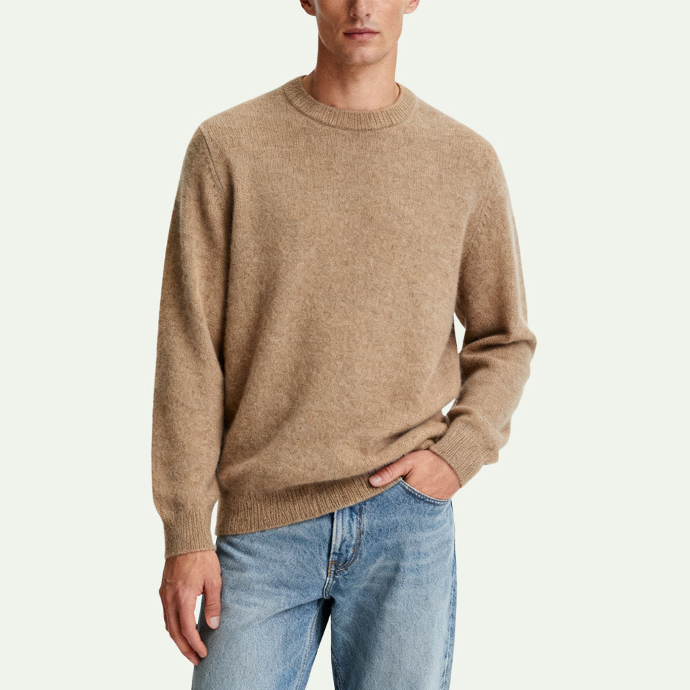 Classic Crew Neck Soft Men's Pullover Sweater
