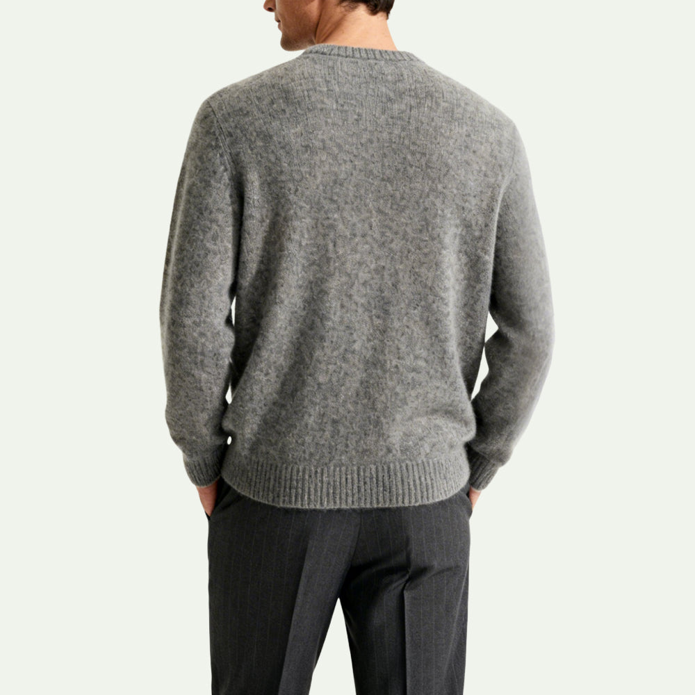 Simple Crew Neck Men's Pullover Sweater
