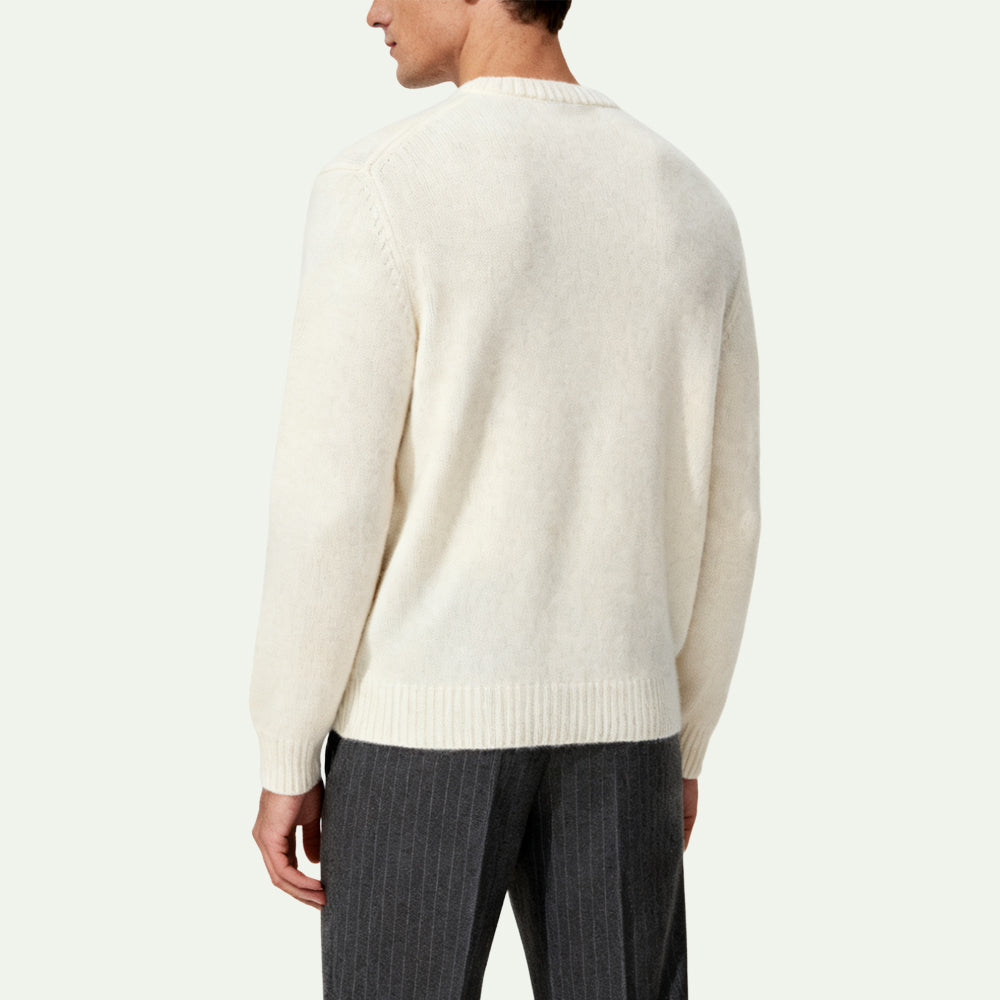 Striped Panel Men's Pullover Sweater
