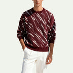 Retro Textured Men's Pullover Sweater