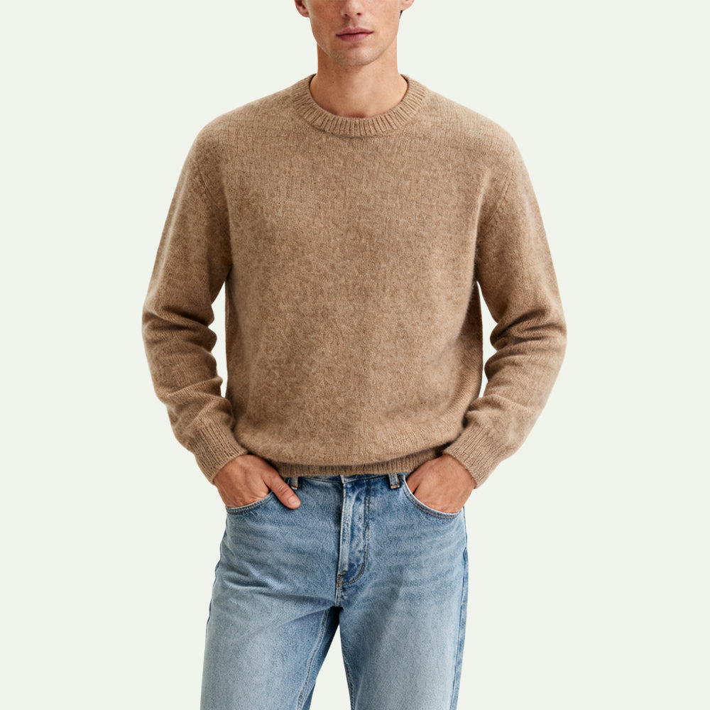 Simple Classic Crew Neck Men's Pullover Sweater