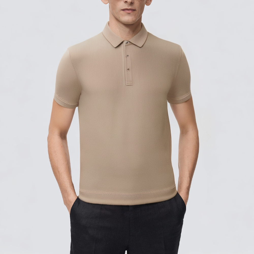 High quality slim fit short sleeve men's polo shirt