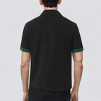 High quality striped short sleeve men's polo shirt
