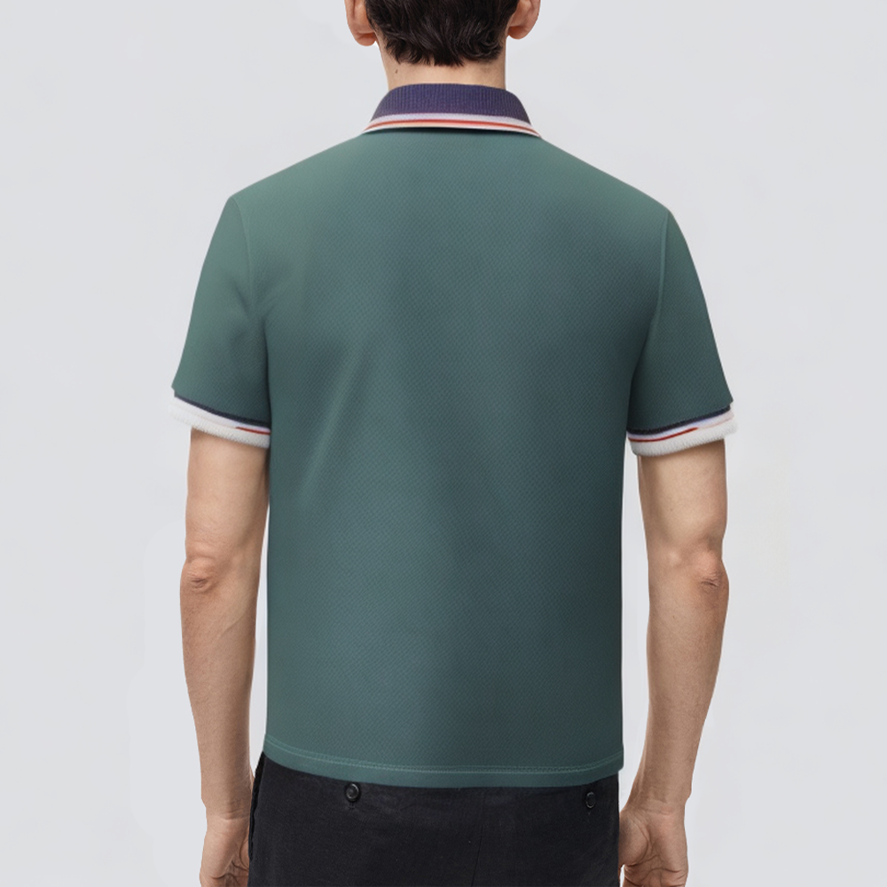 Breathable and comfortable slim fit men's polo shirt
