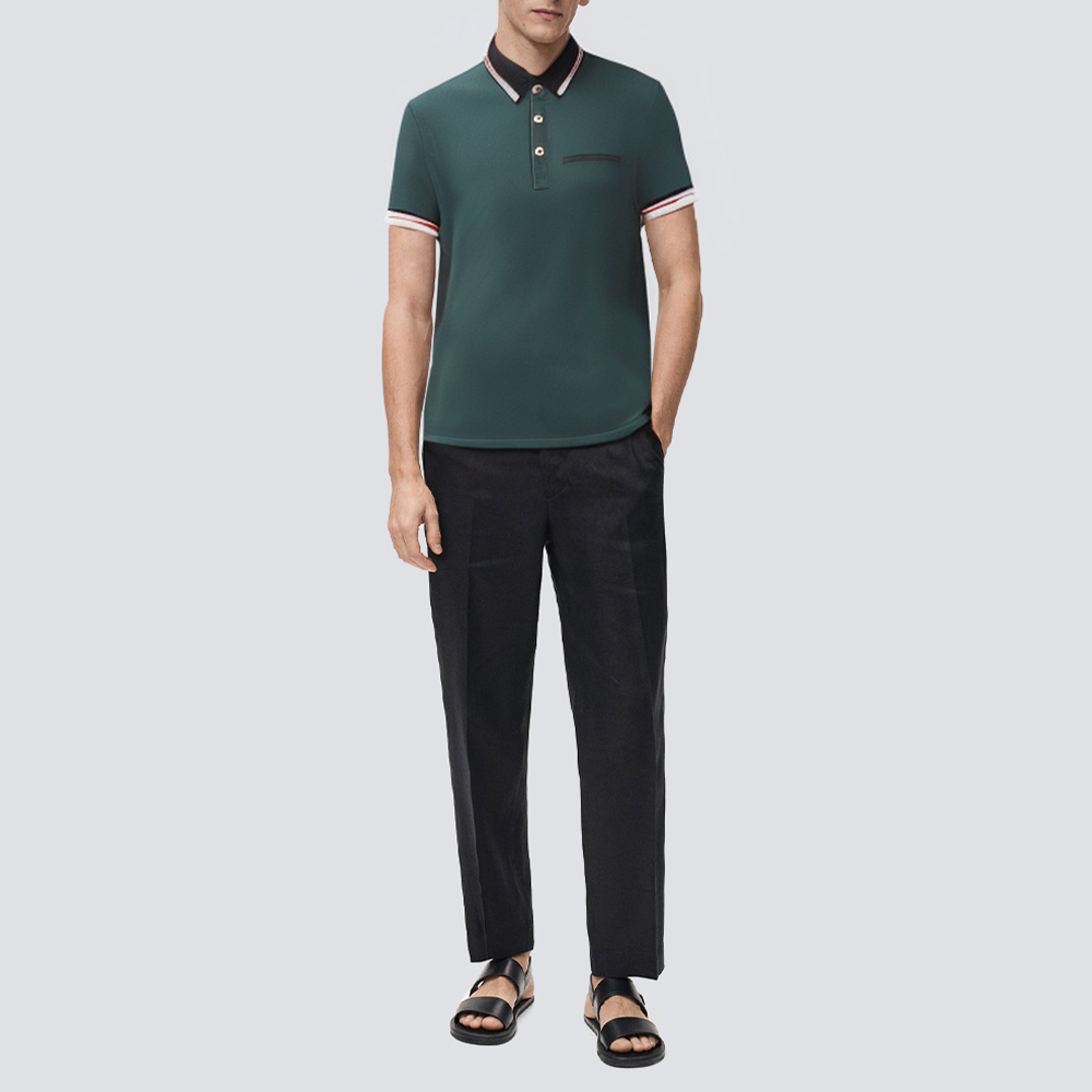 Breathable and comfortable slim fit men's polo shirt