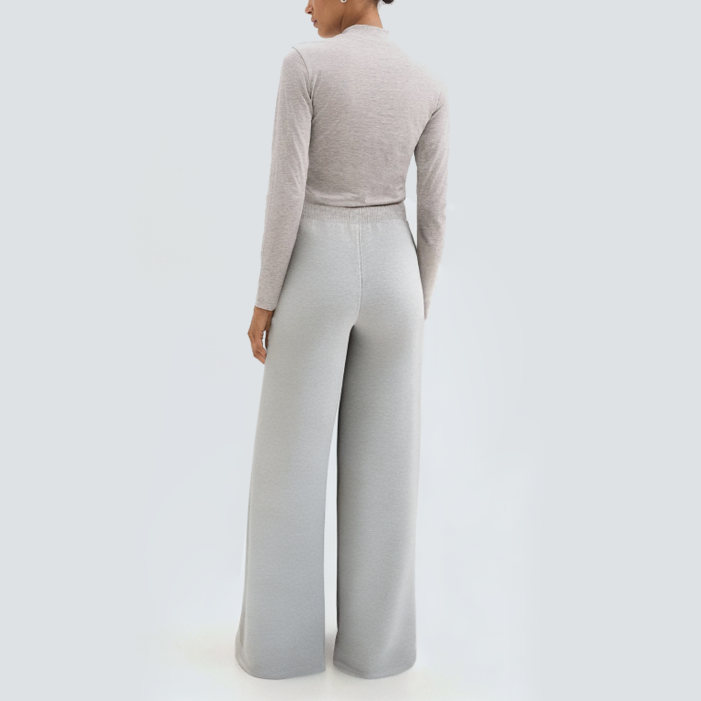 Casual gray drawstring women's sports pants
