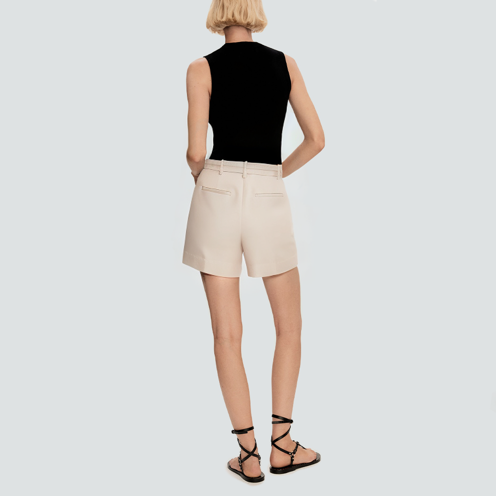 Light brown casual simple women's shorts