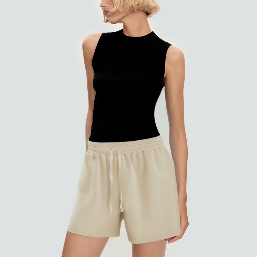 Lightweight casual drawstring waist women's shorts
